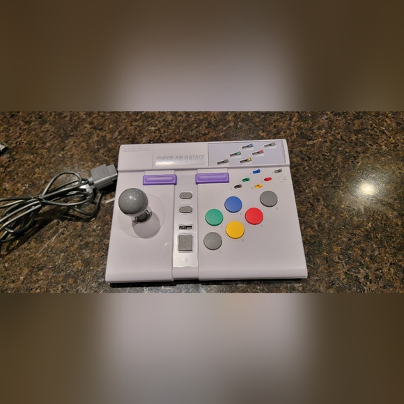 Super Nintendo SNES Asciiware Advantage Arcade Joystick Controller Model 4910 - Picture 1 of 3